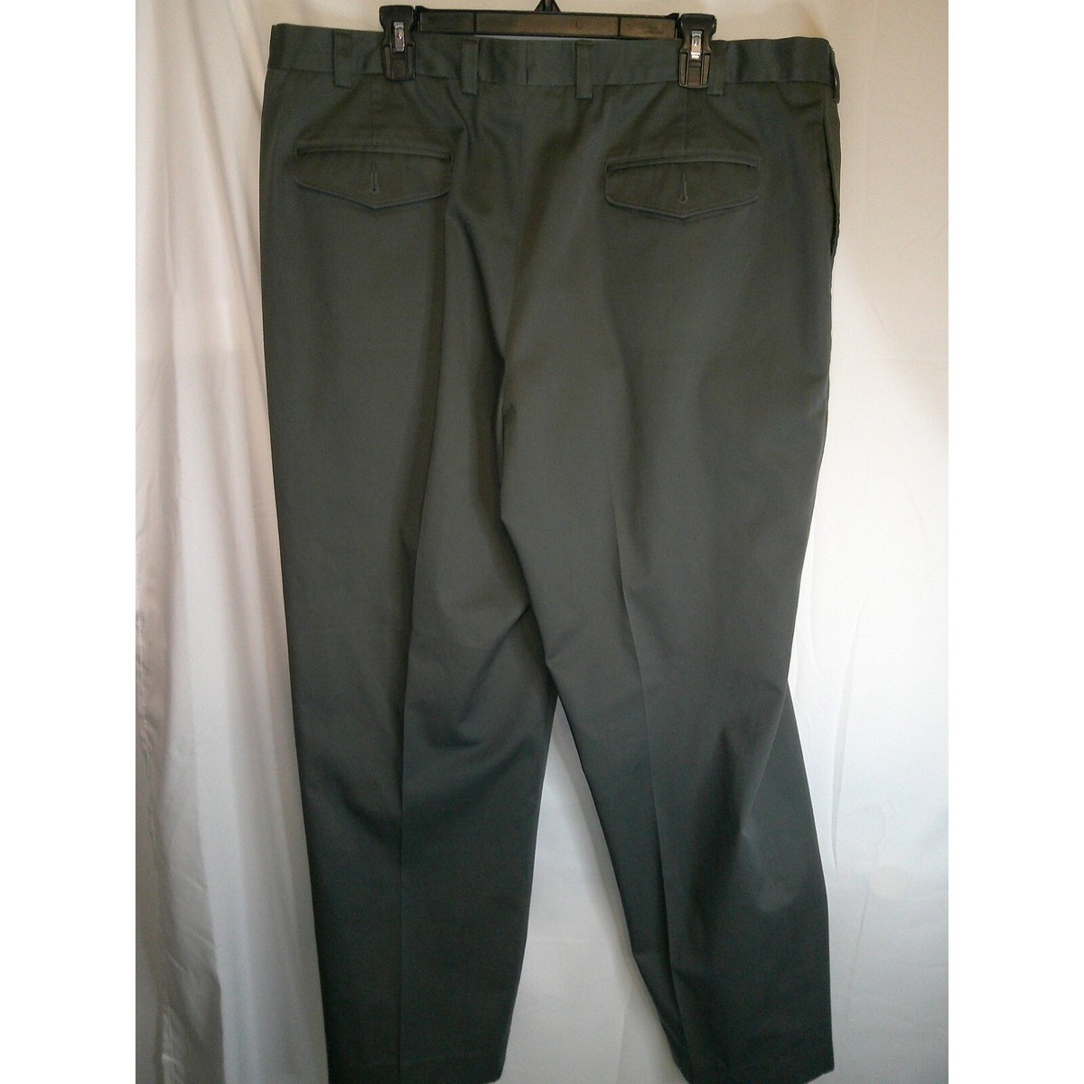 L.L. Bean Olive Green Dress Pants Straight Fit Work Casual