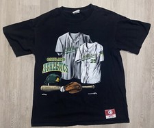 VINTAGE Oakland Atletics Mark Mcgwire 25 T-Shirt Large Black Nutmeg MLB A's