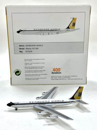Aviation 400 / Aeroclassics Scale 1:400 Seaboard World Boeing 707-300 N7322S - Afbeelding 1 van 1