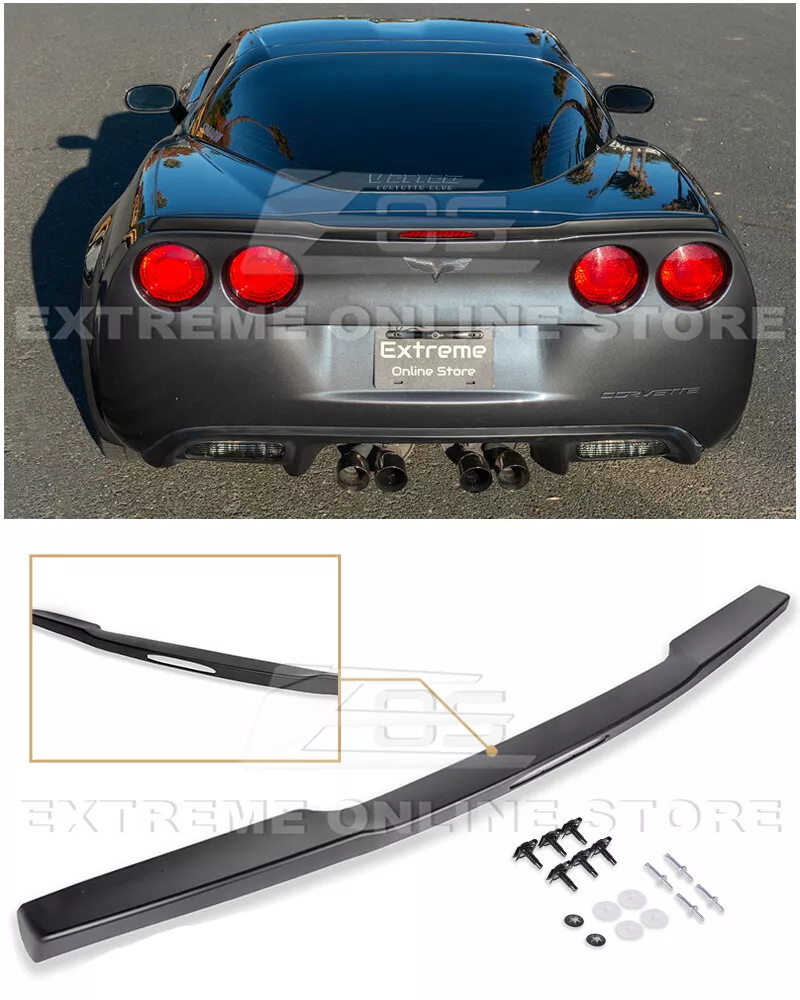 For 05-13 Corvette C6, ZR1 ABS Plastic Painted Rear Trunk Spoiler With  Hardware