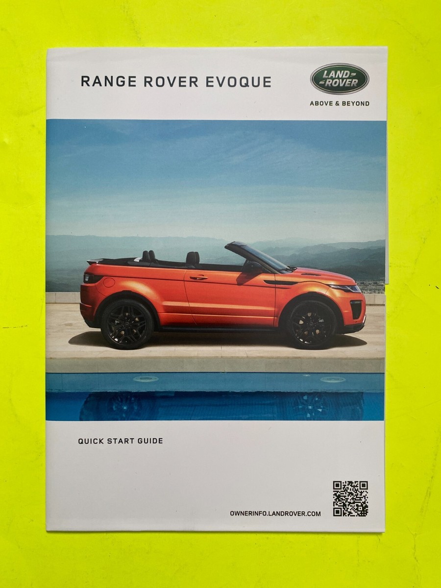2017 Land Range Rover Evoque HSE Convertible Owners Navigation