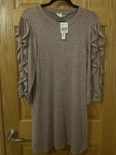 NEW Speechless Size Medium Womens Sweater Dress Long Sleeve And Pockets
