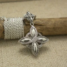 Sterling Silver & Celestial Star Celtic Cross Pendant 18" Chain Keith Jack Boxed