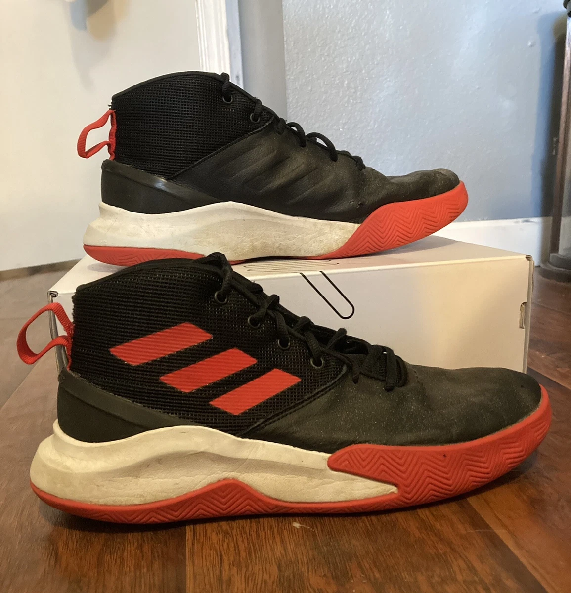 red and black adidas shoes