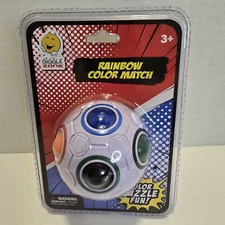 Rainbow Color Match Puzzle Ball White Giggle Zone Novelty Toy Sealed