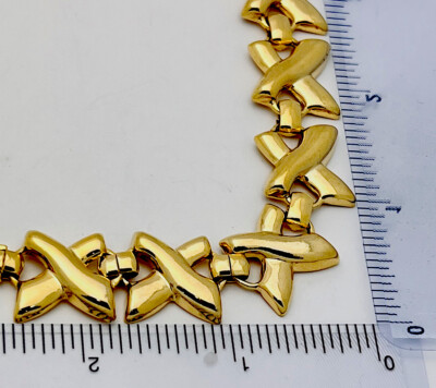 Vintage 1980-90s Gold Tone XXX Link Bracelet 7 1/4” | eBay