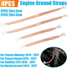 4PCS/Set Copper Engine Ground Strap Cable Kit For Car Truck Firewall Engine Body