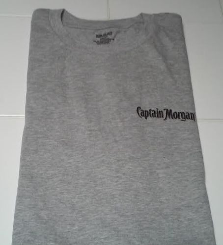 BRAND NEW - Captain Morgan Rum T-Shirt Gray Size Large - FREE SHIPPING - Afbeelding 1 van 3