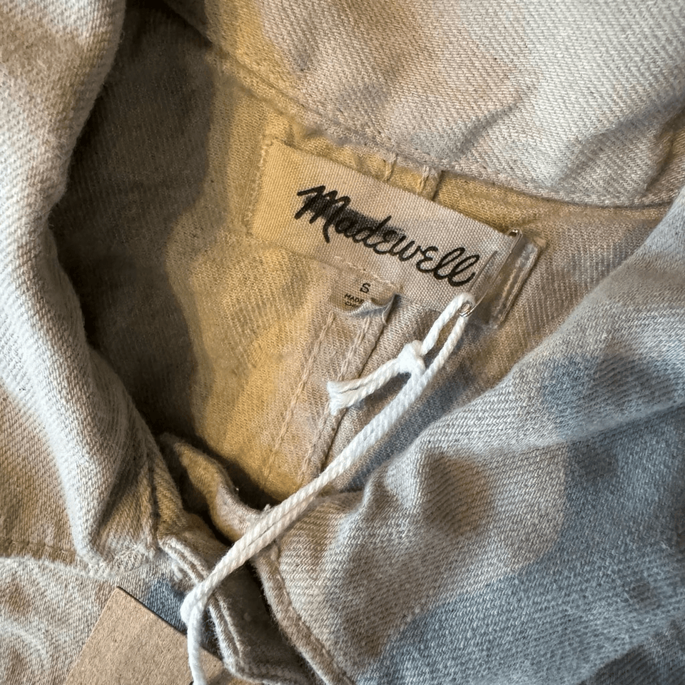 Madewell GarmentDyed Denim Patch Pocket Trucker Jacket size small m2