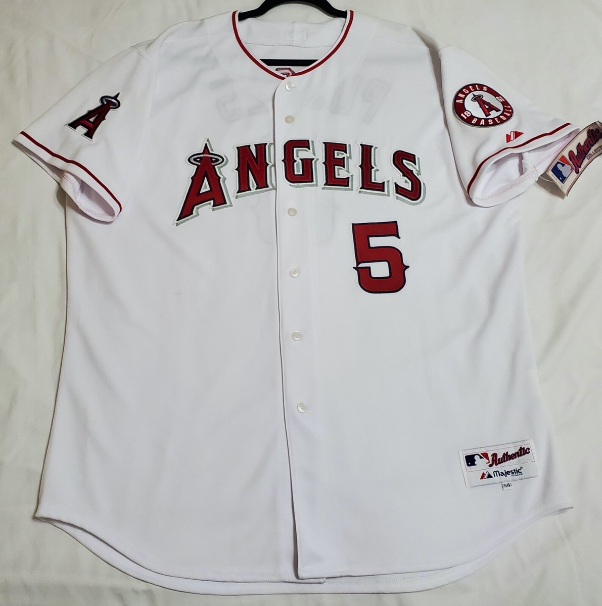 AUTHENTIC MAJESTIC SIZE 52 2XL LOS ANGELES ANGELS ALBERT PUJOLS ON