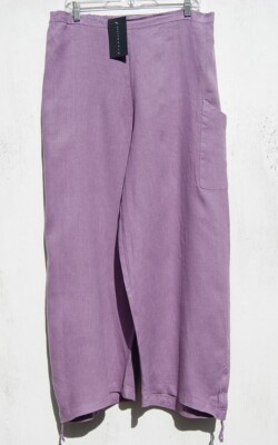 NWT BRYN WALKER ASTER (LAVENDER) Light Weight Linen Renzo Pant L