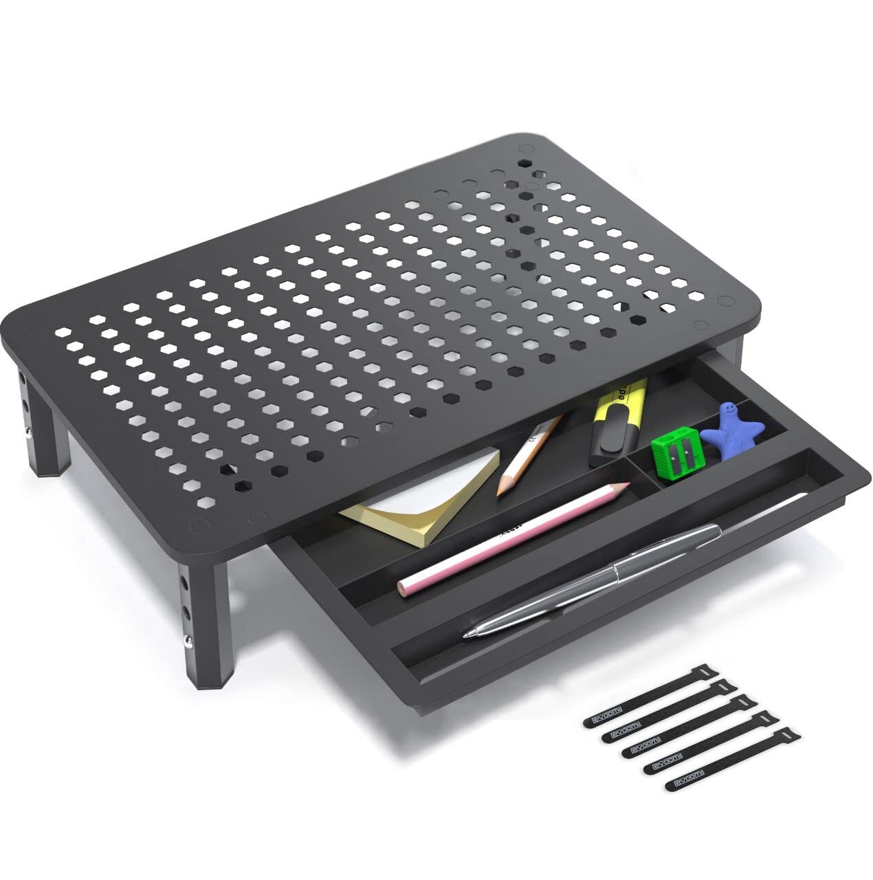 Monitor Stand Riser - Upgraded for Faster Productivity - Anti-Skid, HD Hexago...-image