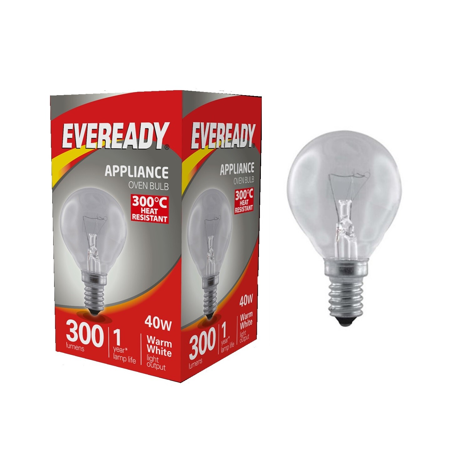 Eveready Oven Bulb 40W Golf SES E14 Oven Appliance Bulb Up To 300