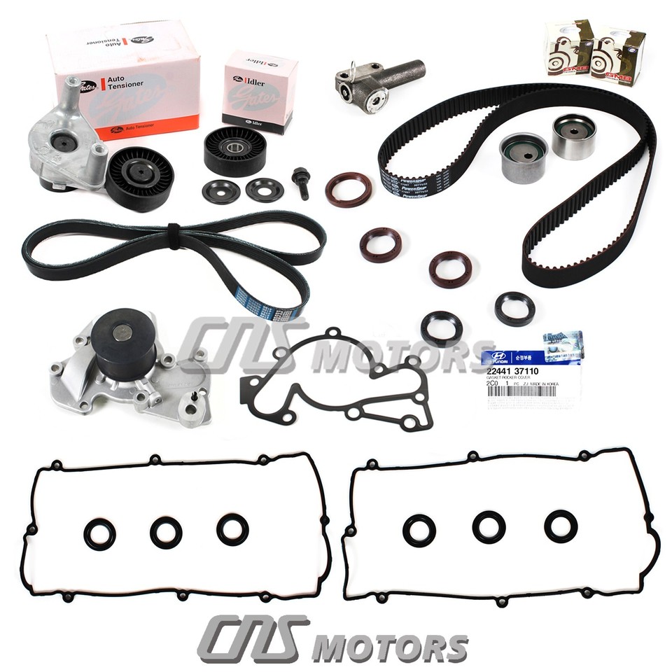 Timing Belt Kit With Water Pump & Hydraulic Tensioner For Hyundai/Kia 2.7L (1999-2010)