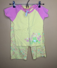 Carter's Kids Size 8 Pajamas 2 P Set Yellow Pink Long Pants Short Sleeve