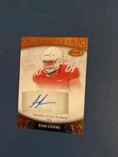 2021 Sage Aspire Draft Picks Sam Cosmi Bronze Autographed Card