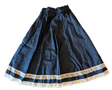  Gunnies 70s Prairie Denim Flounced Midi Skirt Boho Peasant - Sz 5 girls
