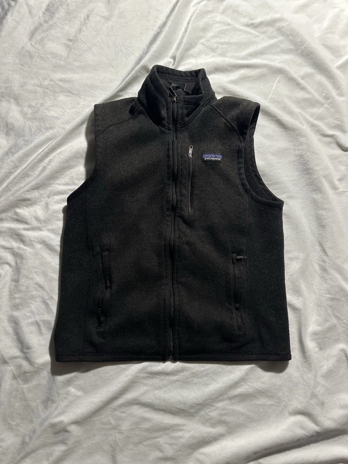 Patagonia Black Full Zip Vest with Pockets Men's M Outdoor Casual