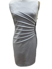 Ivanka Trump Dress Women Size 4 Sheath Slate Blue Sleeveless Career Lined-NWT