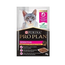 Bolsa de pollo sensible a gatos adultos Pro Plan, paquete de 12 - 85 g