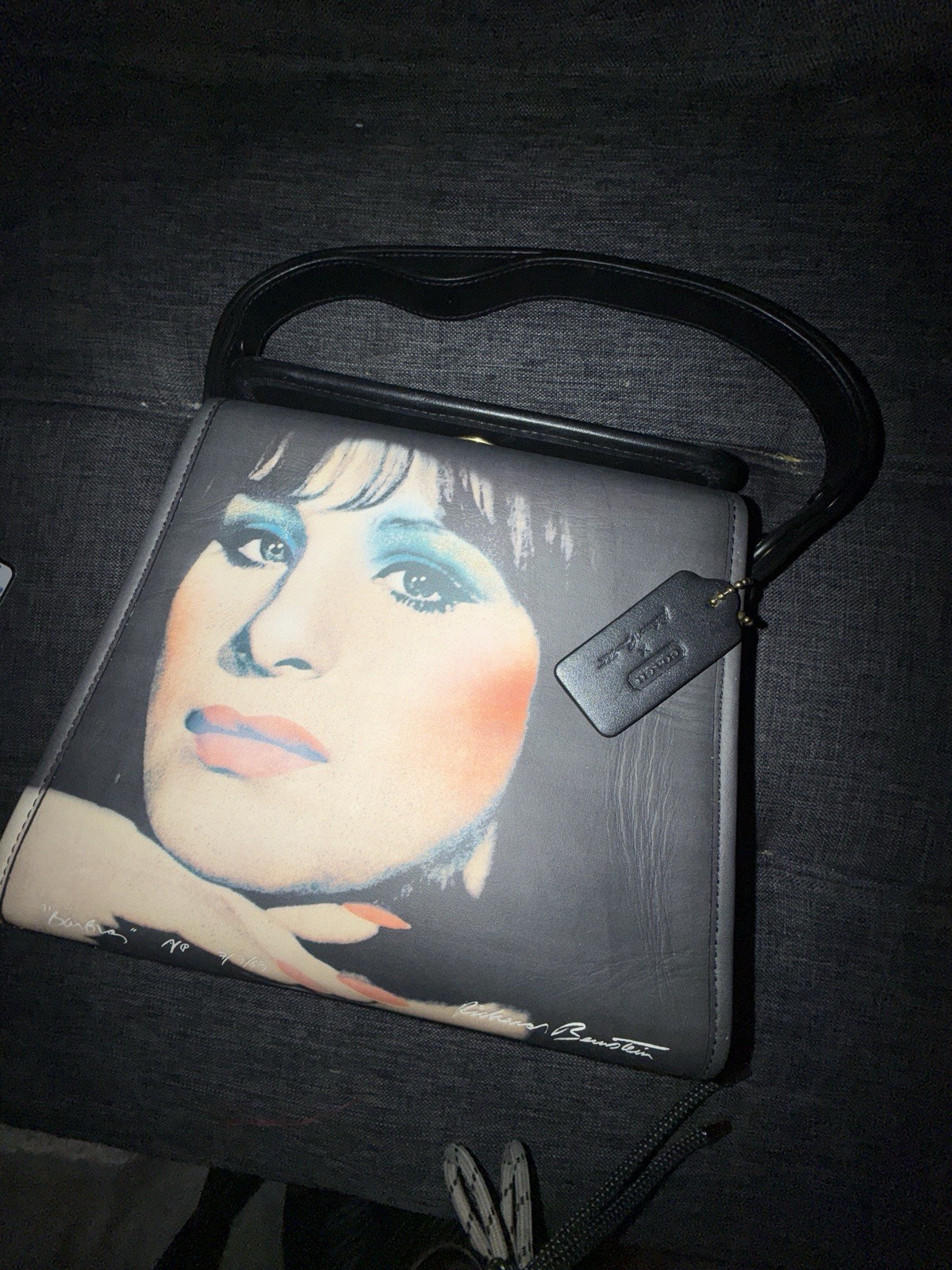 Coach x Richard Bernstein Limited Ed Barbra Streisand Turnlock Shoulder Bag Rare