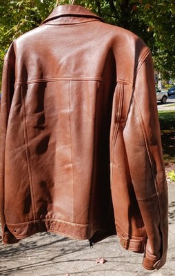 Vintage Wilsons M Julian Distressed Leather Jacket Medium Full