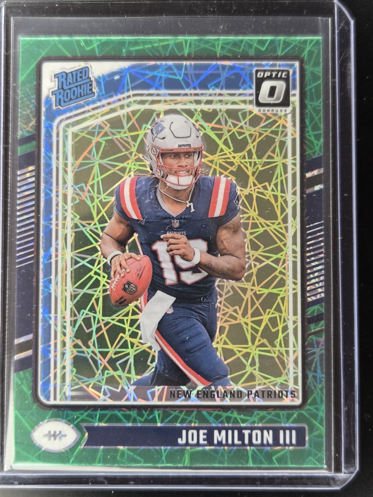 2024 Donruss Optic Green Velocity Lazer Prizm Joe Milton III #255