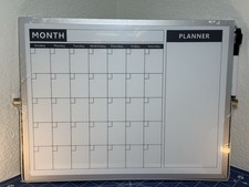 Dry Erase Board Reversible - Monthly Planner And Blank Comes With Marker 11 x14