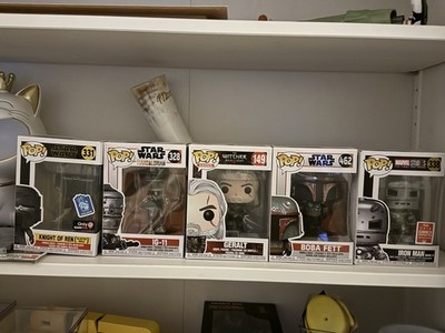 5x Funko Pops Star Wars Witcher Iron Man 
