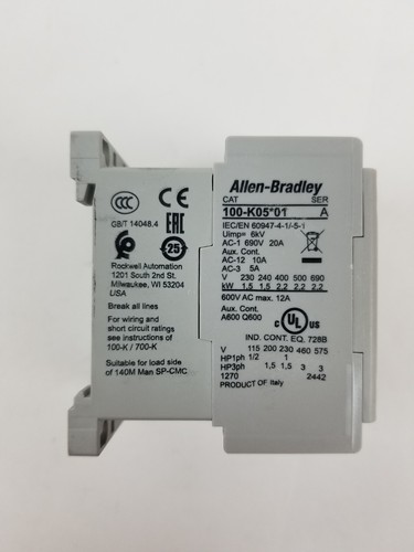 Allen-Bradley 100-K05ZJ01 Mini Contactor 5A 24Vdc 3 NO Main Poles NEW - Picture 3 of 10