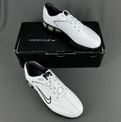 Nike Mens Golf Shoes Air Max Rejuvenate Size 9.5 M Leather Q Lok Plastic Spikes