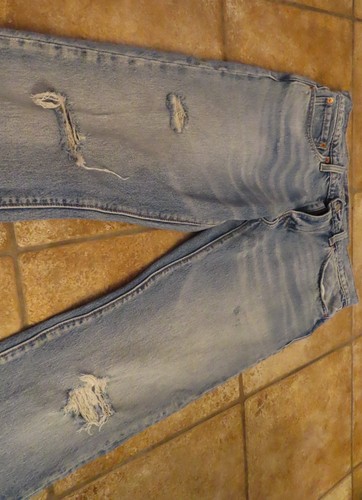 Levi's HI-BALL blue denim distressed skinny jeans W33/L30 - Picture 9 of 11