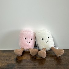 Jellycat London Amuseable Pair of Marshmallows Bag Charm Bnwt