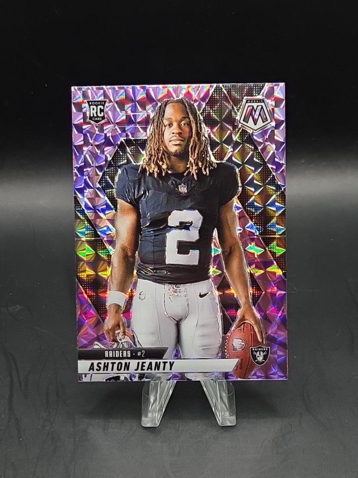 Ashton Jeanty 2025 Panini Mosaic Rookie Variation Purple Reactive Prizm #287 LVR
