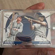 Topps 2025 Series 2 Dynamic Duos Babe Ruth Lou Gehrig Yankees DD-20