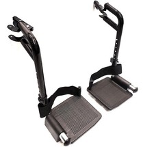 Wheelchair Swing Away footrests,Economy Footrest for Standard Medium, Black