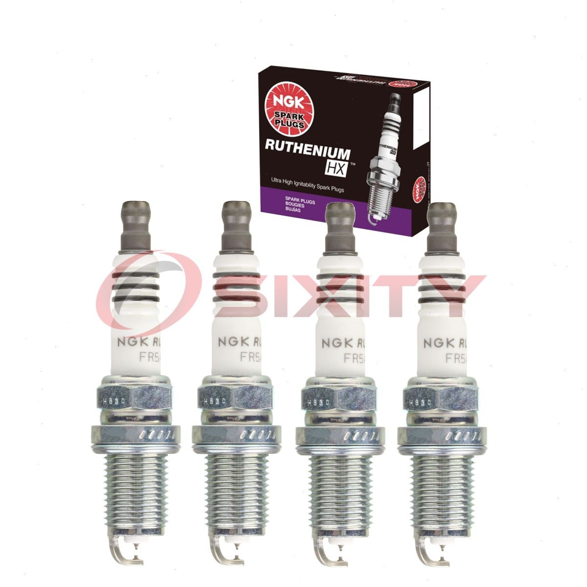 4 pcs NGK Ruthenium HX Spark Plugs for 2001-2003 Chevrolet Tracker 2.0L L4 - lu