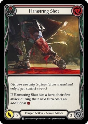 LP FAB Hamstring Shot (Red) - Unlimited Edition Lightly Played Arcane Rising Fle