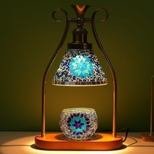 Cautomart Candle Warmer Lamp Turkish Table Lamp Mosaic Lamp Wax Melt Warmer