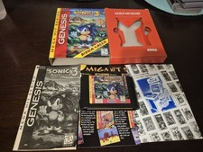 Sonic the Hedgehog 3 Mega Hit (Sega Genesis, 1994) Authentic Game Cartridge, CIB