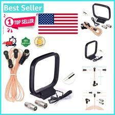 Compact 75 Ohm FM Dipole Antenna with AM Loop for Superior Radio Reception