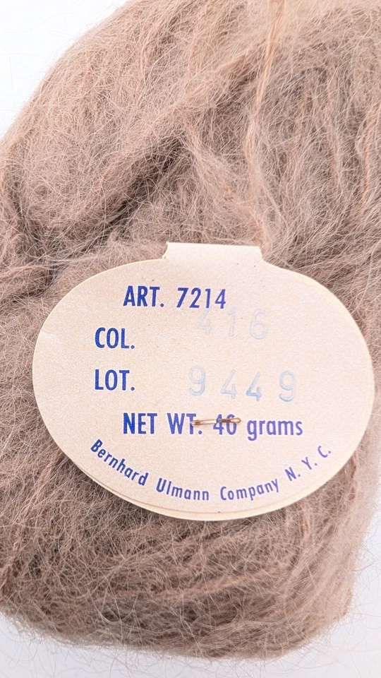 13 Lot NEW Vtg Bucilla Mohara Italy Mohair Wool Blend Yarn 40 GRAMS Light Brown  - Image 4 of 4