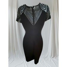 Calvin Klein Black Fitted Mesh Banding Dress  6