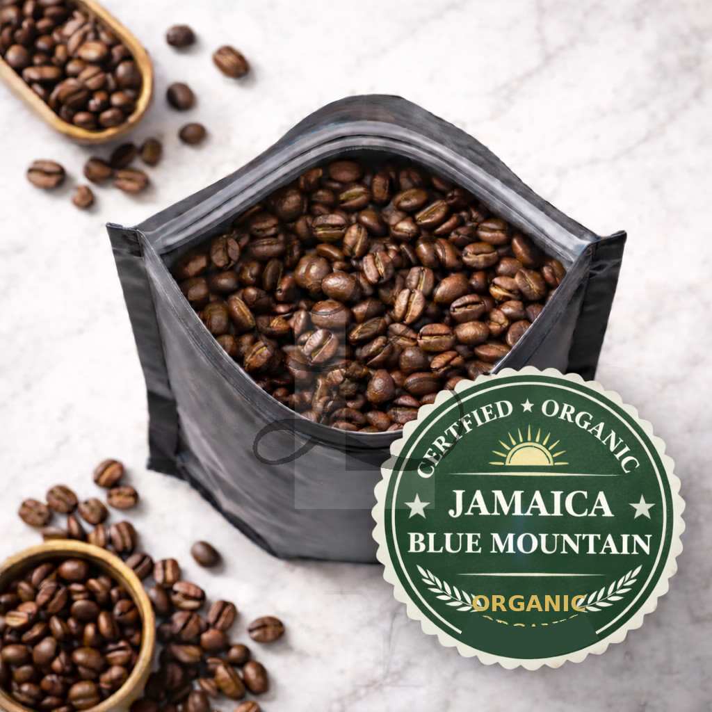 Jamaica Blue Mountain Coffee | 100% Organic | 2 lbs | Green or Roasted to Order