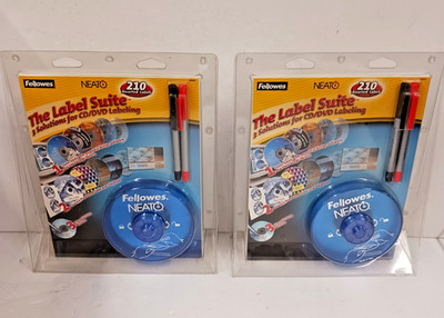 Fellowes Neato Label Suite for CD & DVD Labeling System Sealed  Lot Of 2