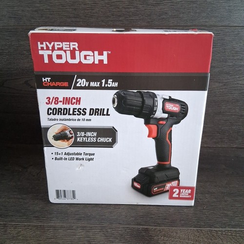 Trapano avvitatore Hyper Tough 3/8" senza chiave 20V max ioni di litio coppia 15+1