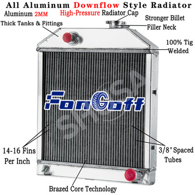 3 Row Aluminum Radiator for Ford /New Holland 2000 2600, 3000 3600+ C7NN8005H