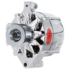 Powermaster Alternator 140 Amp One-wire Serpentine-pulley Smooth-look Chrome ...