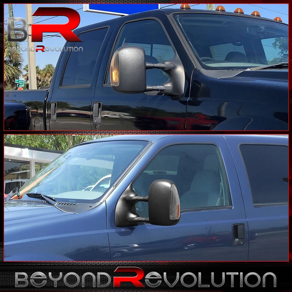 Espejo de remolque señal LED ajustable en calor potencia para 1999-2007 F250 F350 F450 F550 Foto 2 de 4