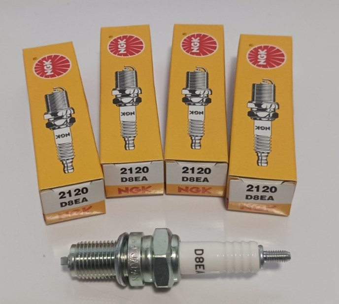 4X GENUINE NGK SPARK PLUGS D8EA NOS 2120 FREE SHIPPING